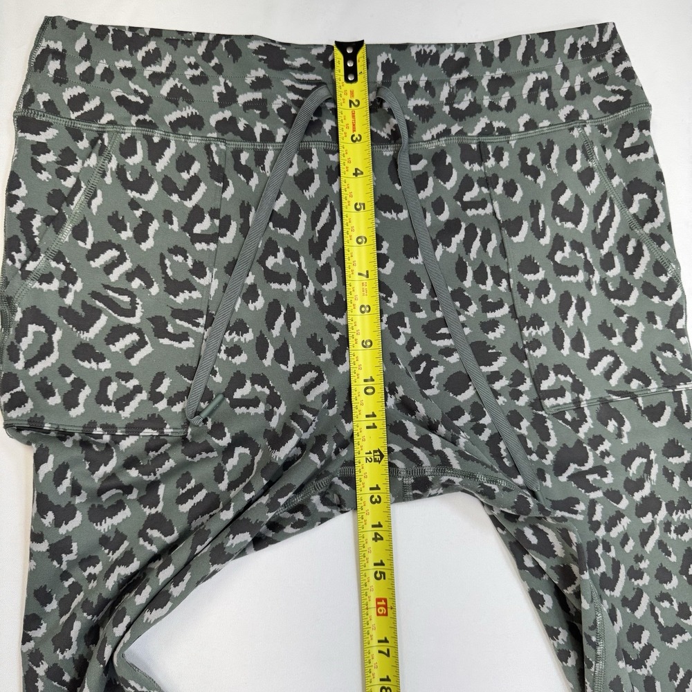 Aerie Offline‎ Green Leopard Animal Print Stretch Joggers Women's Size XXL - Picture 9 of 11